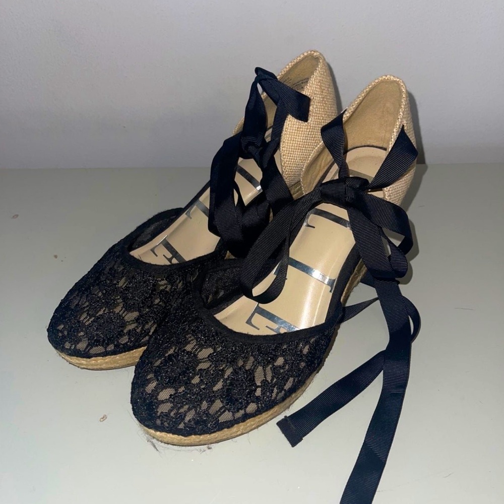 ELLE Lace Wedge Sandals